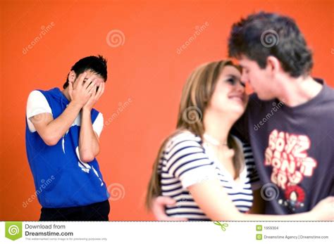 Jealous Guy Couple Embracing Stock Photo Image Of Upset Breakup