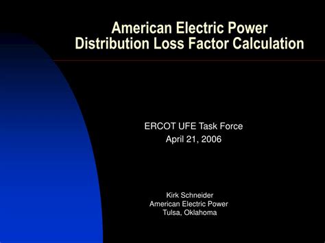 Ppt American Electric Power Ercot Boundary Metering Powerpoint