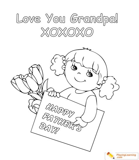 Father´s day coloring pages help kids develop many important skills. Happy Fathers Day Grandpa Coloring Page 01 | Free Happy ...