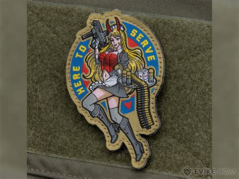 Mil Spec Monkey Here To Serve Embroidered Anime Morale Patch Color