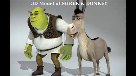 Review Of 3d Model Of Shrek And Donkey Youtube