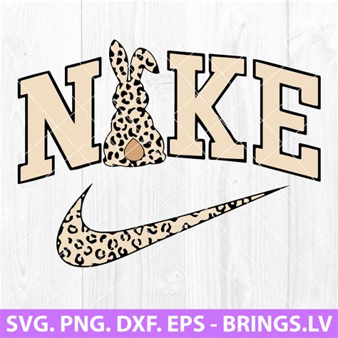 Nike Easter Leopard Bunny SVG PNG DXF EPS Cutting Files for Cricut and