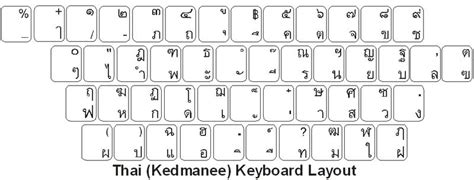 Thai Kedmanee Keyboard Labels Dsi