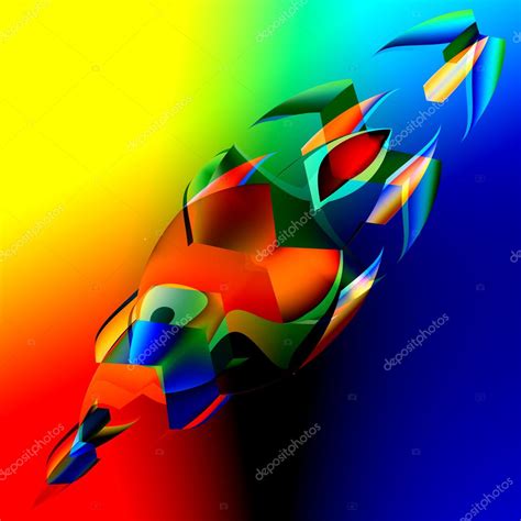 Pictures Fish Art Interesting Colorful Abstract 3d Fish Art