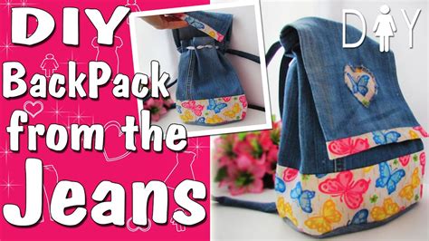 Jeans Recycle Diy Tutorial Make The Backpack Youtube