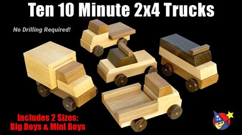 Ten 10 Minute 2x4 Trucks Wood Toy Plan Youtube