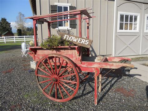 Queen Of Carts Flower Cart Wooden Wagon Garden Cart
