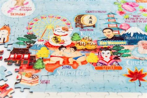 Japan Map Jigsaw Puzzle 300 Pieces Premium Fun Colourful