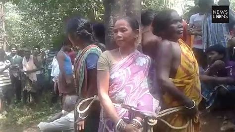 Women Tied To Tree And Brutally Beaten As Villagers Accuse Them Of