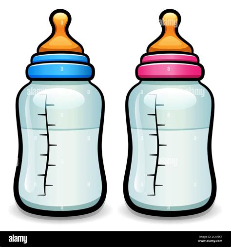 Vector Illustration Of Cartoon Baby Bottle Isolated Stock Vector Image