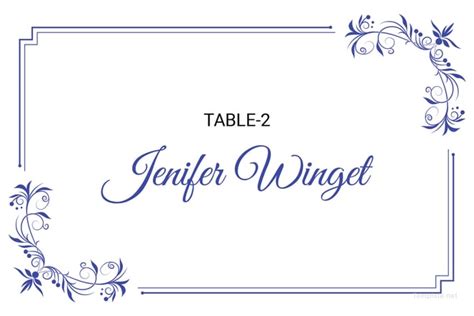 Downloadable Free Wedding Place Card Template Free Printable Templates
