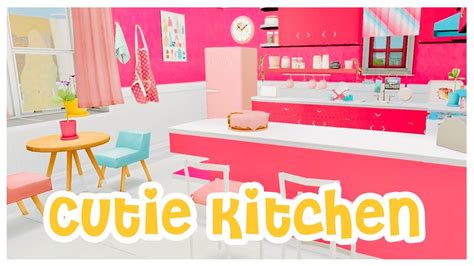 Sims 4 cc kitchen opening : CUTIE PINKY KITCHEN+CC FOLDER 💗SIMS 4:SPEED BUILD FREE ...