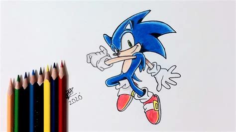 How To Draw Sonic The Hedgehog Tutorial Youtube