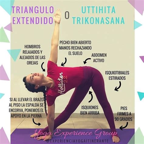 Experimenta Yoga On Instagram “ ️trikonasana Postura Del TriÁngulo ️ Uttihita Significa