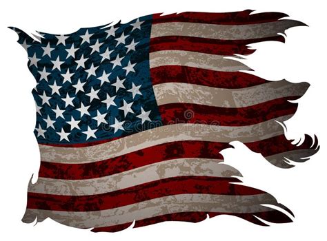 Ragged American Flag Stock Illustrations 164 Ragged American Flag