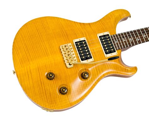prs paul reed smith electric guitar custom 24 20th anniversary yellow rainbow guitars