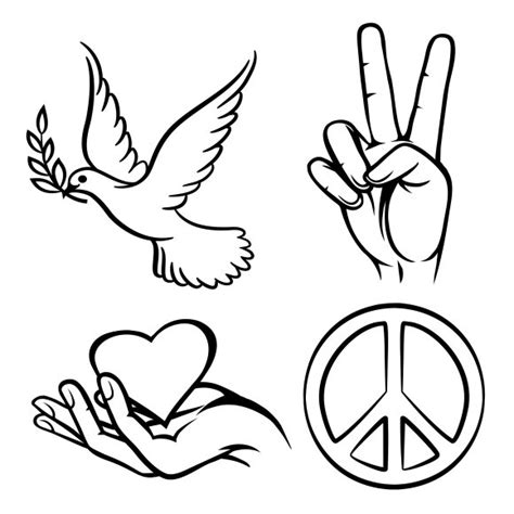 Peace Symbols Pre Designed Illustrator Graphics Creative Market