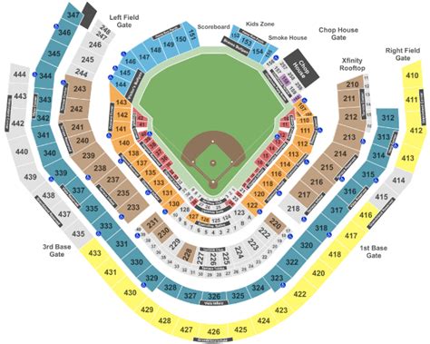 Braves Stadium Suntrust Park Seating Chart Elcho Table