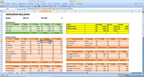 Contoh Laporan Keuangan Proyek Excel