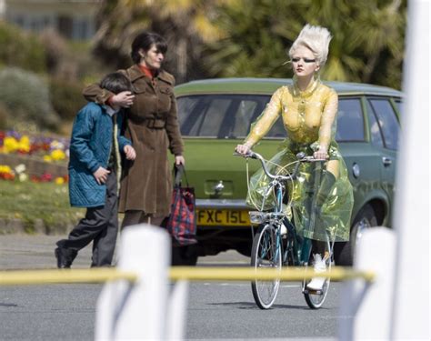 Hot Maisie Williams Rides Bike On Set Of New Sex Pistols Tv Series