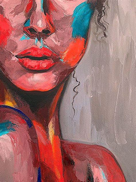 Colorful Face Emotional Painting Portrait Woman Girl Original Etsy Emotional Art Oil Pastel