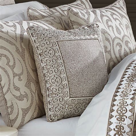 Milan Oatmeal 18 Square Embellished Decorative Throw Pillow In Taupe