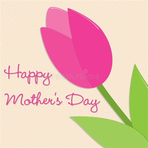 Tulip Mother S Day Card Stock Vector Illustration Of Grandmother