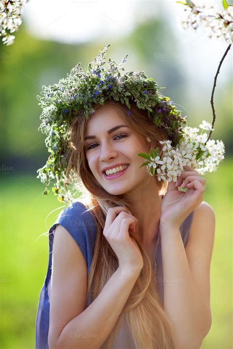 Beautiful Girl Smiling ~ Beauty And Fashion Photos On Creative Market