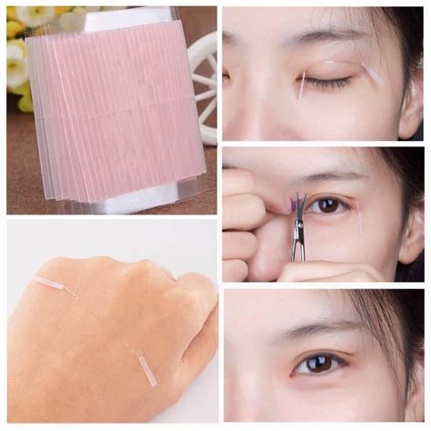 New Pc Double Eyelid Invisible Eye Fiber Tapes Stickers With Tools
