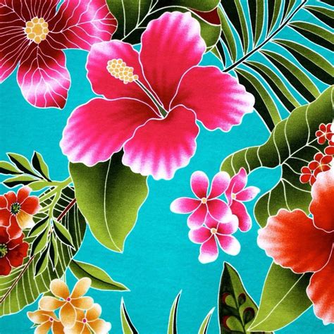 Hawaii Inspired Pattern Hawaiian Flowers Flower Wallpaper Flower