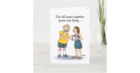 Funny 25th Wedding Anniversary Card