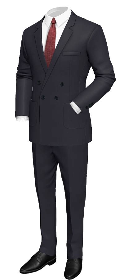 Blue Double breasted Merino wool Suit http://www.tailor4less.com/en/men png image