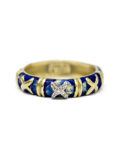 Vintage Hidalgo Blue Enamel Ring Sandlers Diamonds And Time Columbia