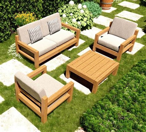 Diy Outdoor Furniture Sofa Set Plans Patio Furniture Plans Etsy Uk