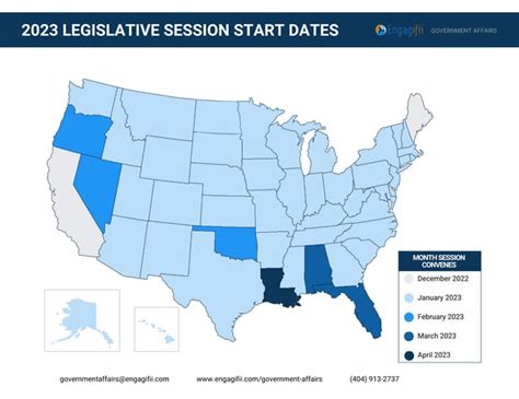 2023 State Legislative Session Schedules