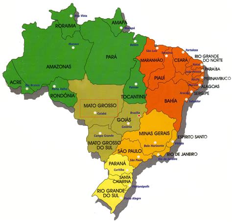 Mapa Do Brasil Por Estados — Vamos Pra Onde