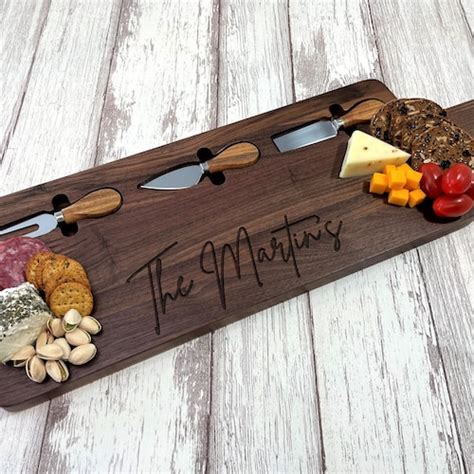 Personalized Cheese Board Laser Engraved Charcuterie Board Etsy