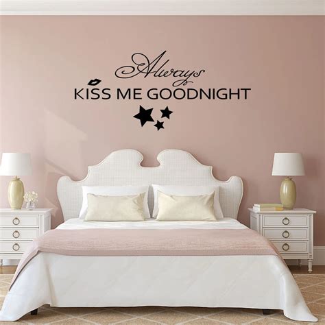 Buy Always Kiss Me Goodnight Bedroom Romantic Wall Decal Vinyl Art Wall Sticker