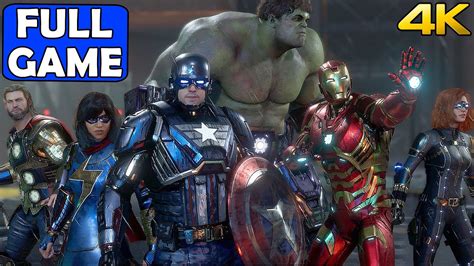 Marvels Avengers Full Game Walkthrough No Commentary Ps4 Pro 4k
