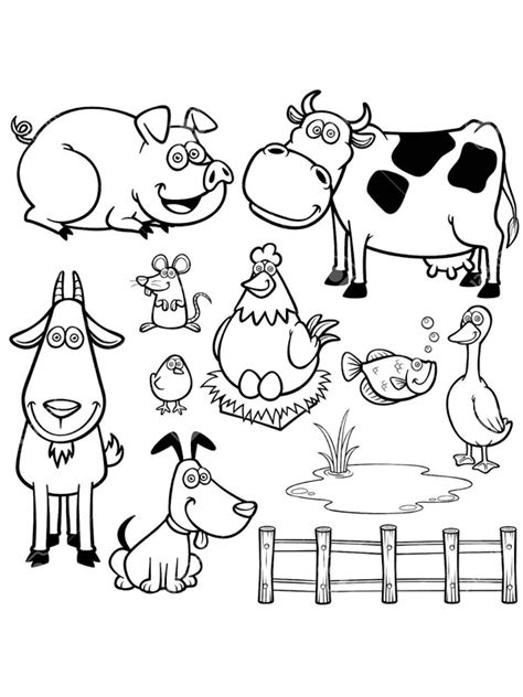 Kleurplaat Boerderijdieren Leukekleurplaten.nl