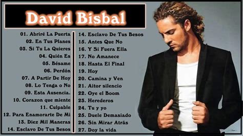 David Bisbal 20 Grandes Éxitos David Bisbal Sus Mejores Éxitos 2021