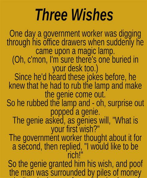 Three Wishes Funny Quotes Wish Quotes Wish