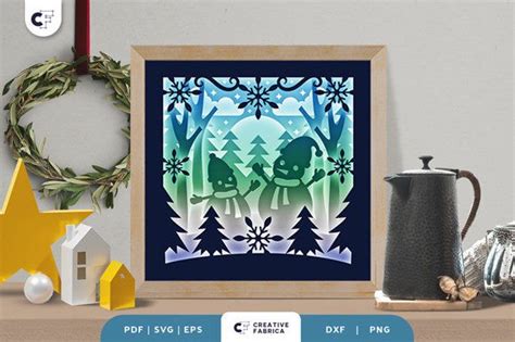 Girl In The Winter Window 3d Paper Cut Graphic By Creative Fabrica 3d