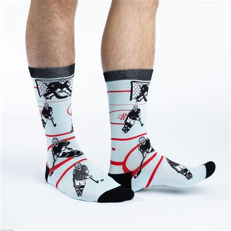 Mens Hockey Black And White Socks Good Luck Sock