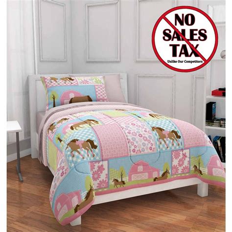 Related searches for horse comforters girls: TWIN Size Girls Pony Country Horse Bed in Bag Comforter 5 ...