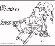 Coloriage Vacances gratuit à imprimer