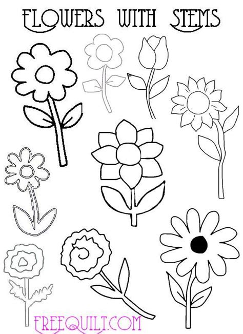 Customize and decorate the pillow box with rubber stamps and other embellishments. Flower Patterns for Applique - FreeQuilt.com