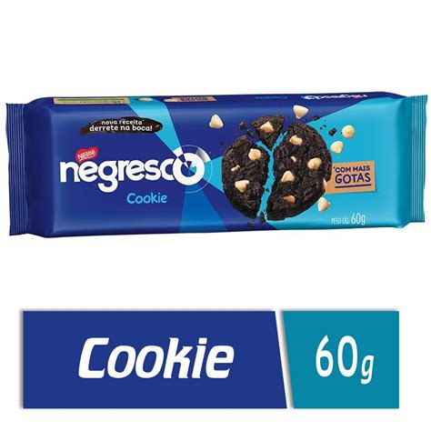 7891000247624 Biscoito Cookies Negresco Chocolate Com Gotas Baunilha