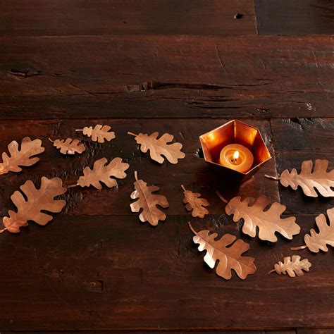 Decorative Mini Copper Leaves Set Eligible For Shipping Offers