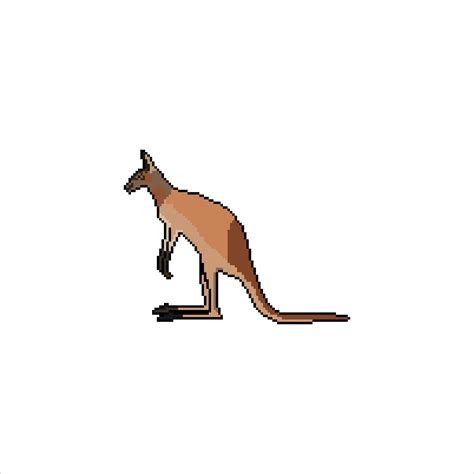 Vector Illustration Pixel Art With Kangaroo 7581402 Vector Art At Vecteezy